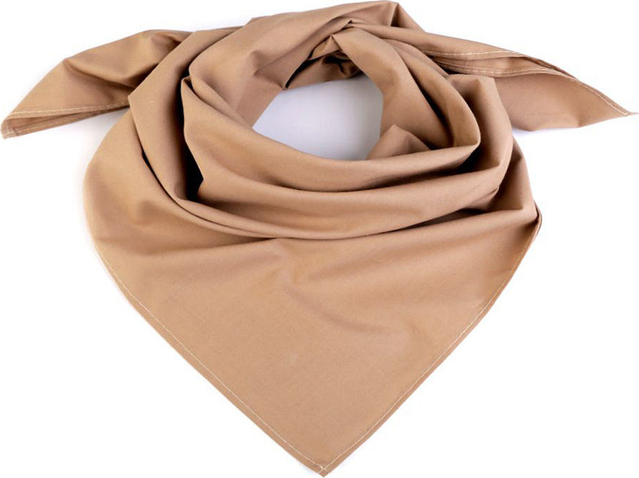 Bavlněný šátek jednobarevný 65x65 cm Varianta: 11 (211) tyrkys sv., Balení: 1 ks