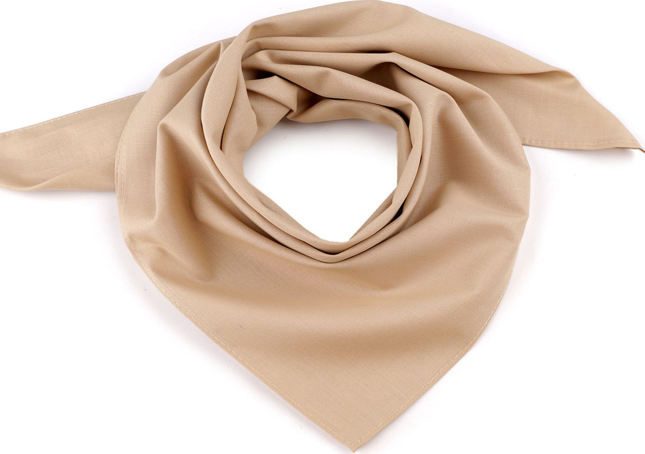 Bavlněný šátek jednobarevný 65x65 cm Varianta: 8 (bsp219) černá, Balení: 1 ks