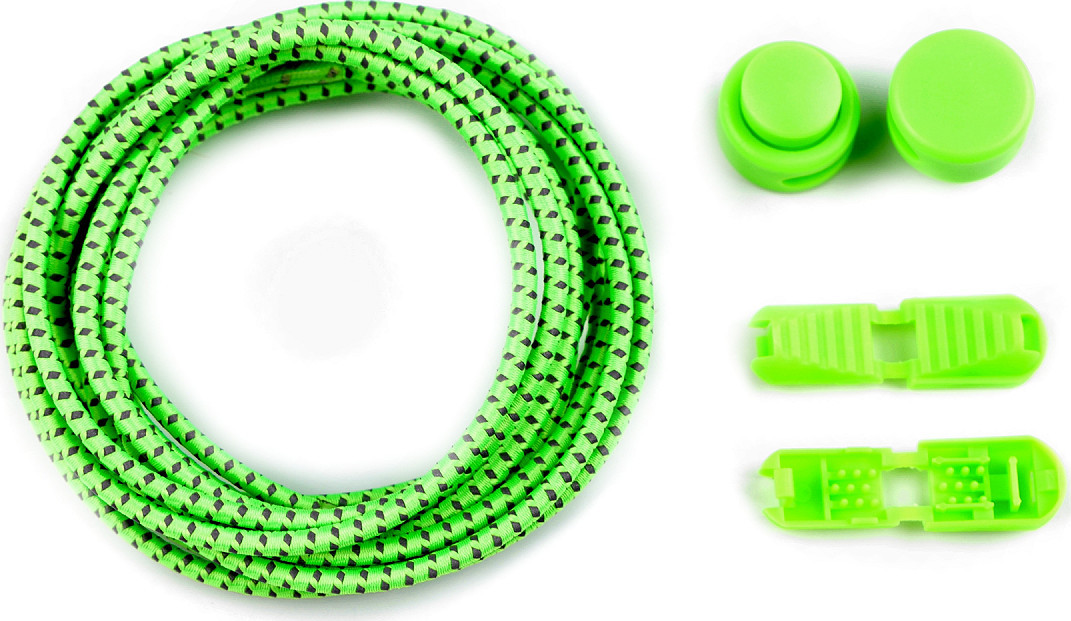 Reflexní elastické samozavazovací tkaničky délka 120 cm Varianta: 5 (04) zelená neon, Balení: 1 pár