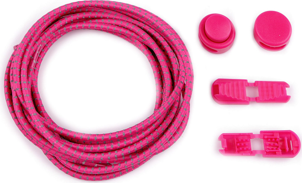 Reflexní elastické samozavazovací tkaničky délka 120 cm Varianta: 7 (12) pink, Balení: 1 pár