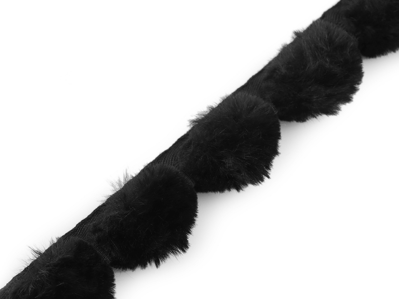 Všívací lemovka / lampas z umělé kožešiny šíře 3 cm Varianta: 4 černá, Balení: 1 m
