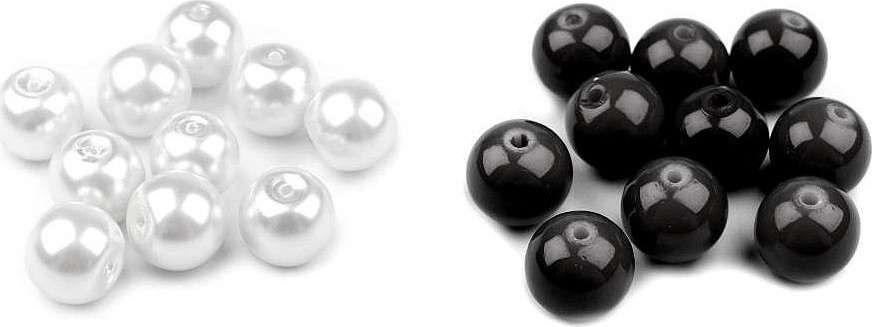 Skleněné voskové perly Ø10 mm Varianta: 02B krémová nejsvět., Balení: 50 g