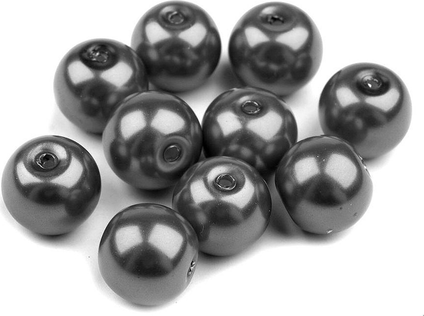 Skleněné voskové perly Ø10 mm Varianta: 20B černá, Balení: 50 g