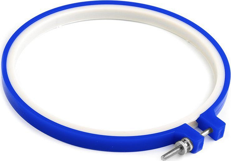 Vyšívací kruh plastový Ø15,5 cm, 19 cm Varianta: 4 (15,5 cm) modrá, Balení: 1 ks
