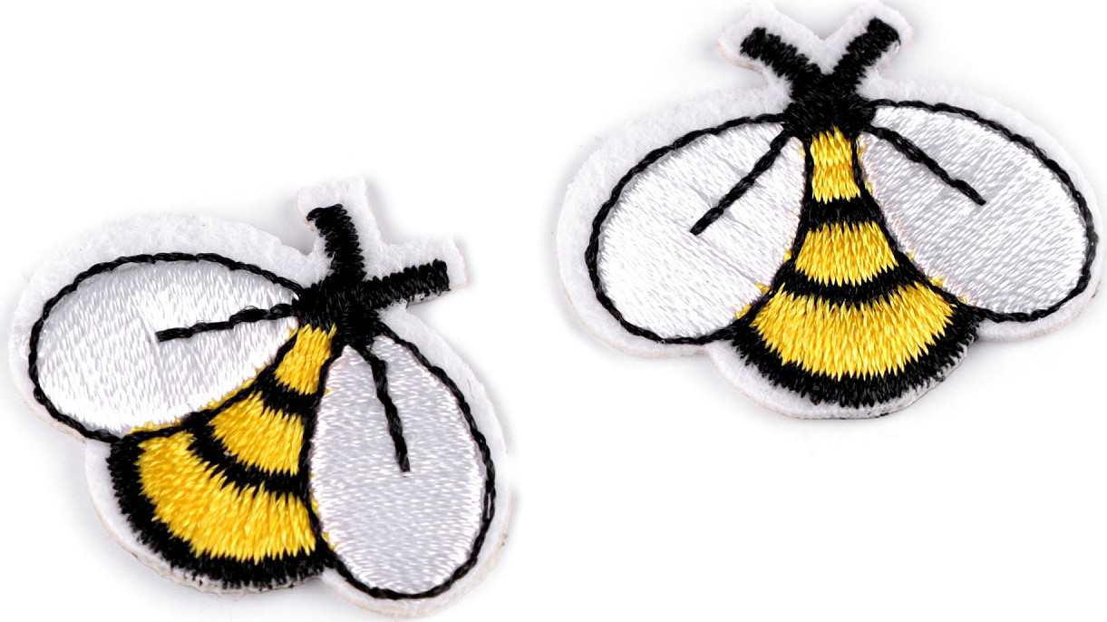 Nažehlovačka včela Varianta: 7 žlutá, Balení: 10 ks