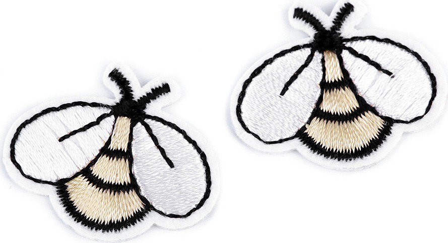 Nažehlovačka včela Varianta: 1 krémová, Balení: 10 ks