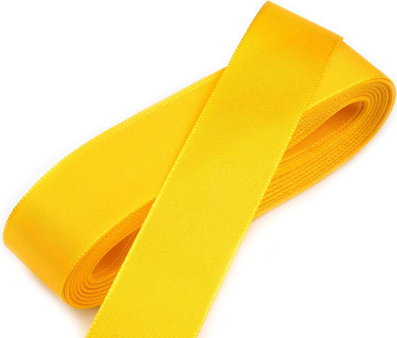 Stuha taftová šíře 25 mm Varianta: 207 žlutá, Balení: 10 m