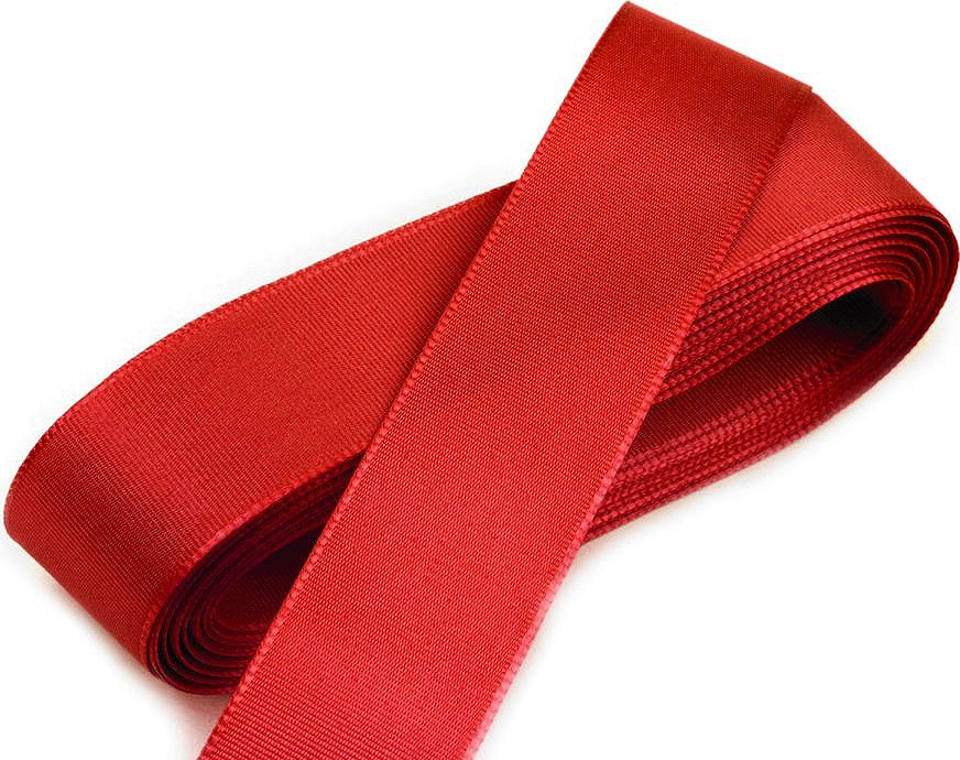 Stuha taftová šíře 25 mm Varianta: 643 červená šarlatová, Balení: 10 m