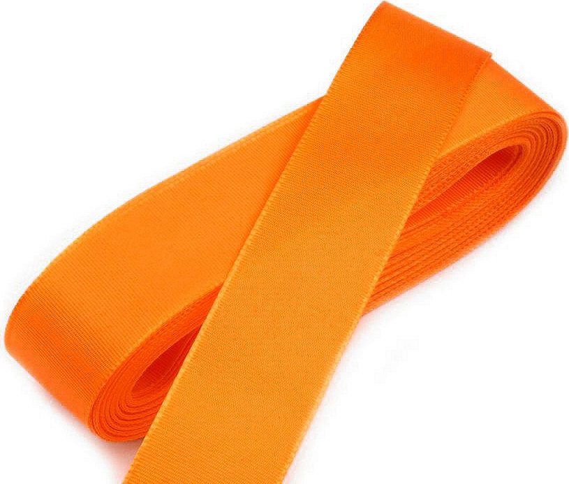 Stuha taftová šíře 25 mm Varianta: 211 oranžová, Balení: 10 m