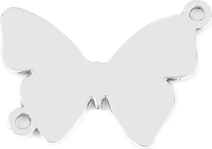 Ozdobný díl / přívěsek motýl Varianta: 2 platina, Balení: 2 ks
