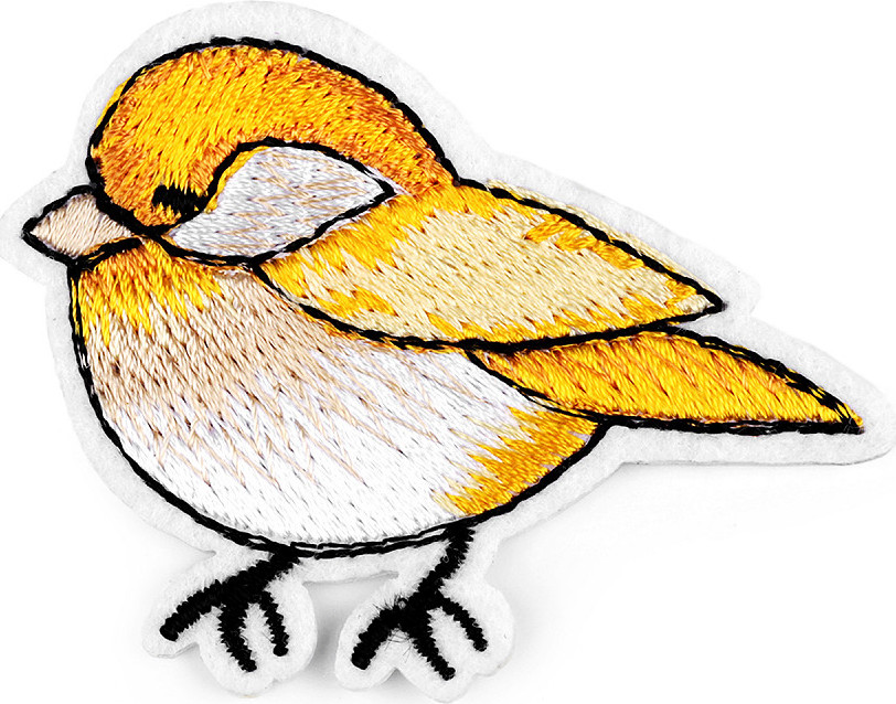 Nažehlovačka ptáček Varianta: 1 žlutá, Balení: 10 ks