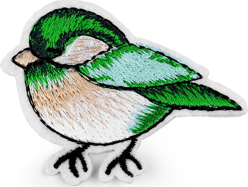 Nažehlovačka ptáček Varianta: 4 zelená, Balení: 10 ks