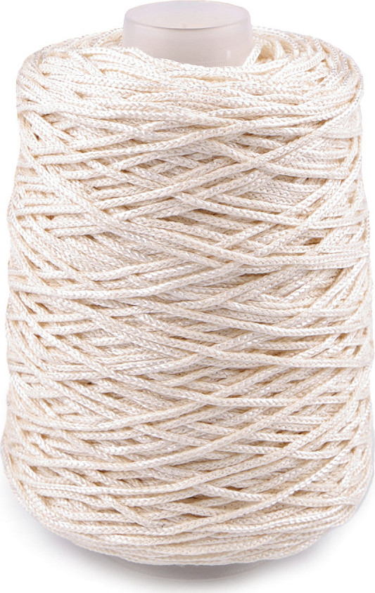 Pletací příze Chic, macrame 300 g Varianta: 2 (1) krémová světlá, Balení: 1 ks