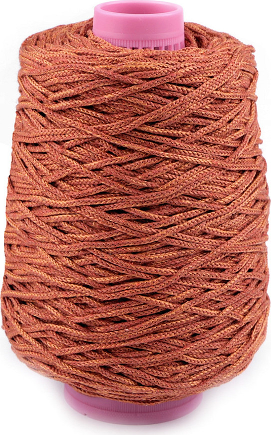 Pletací příze Chic, macrame 300 g Varianta: 3 (30) rezavá stř., Balení: 1 ks