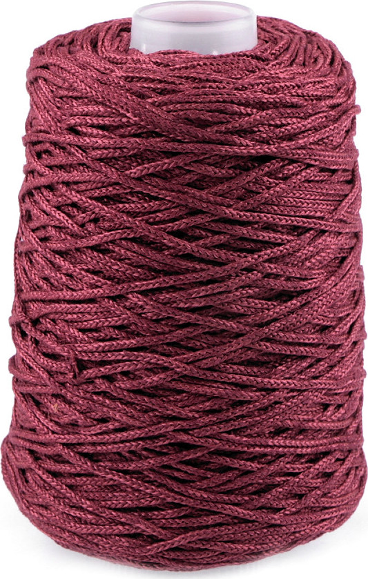 Pletací příze Chic, macrame 300 g Varianta: 4 (20) bordó, Balení: 1 ks