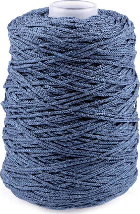 Pletací příze Chic, macrame 300 g Varianta: 5 (26) modrá jeans, Balení: 1 ks