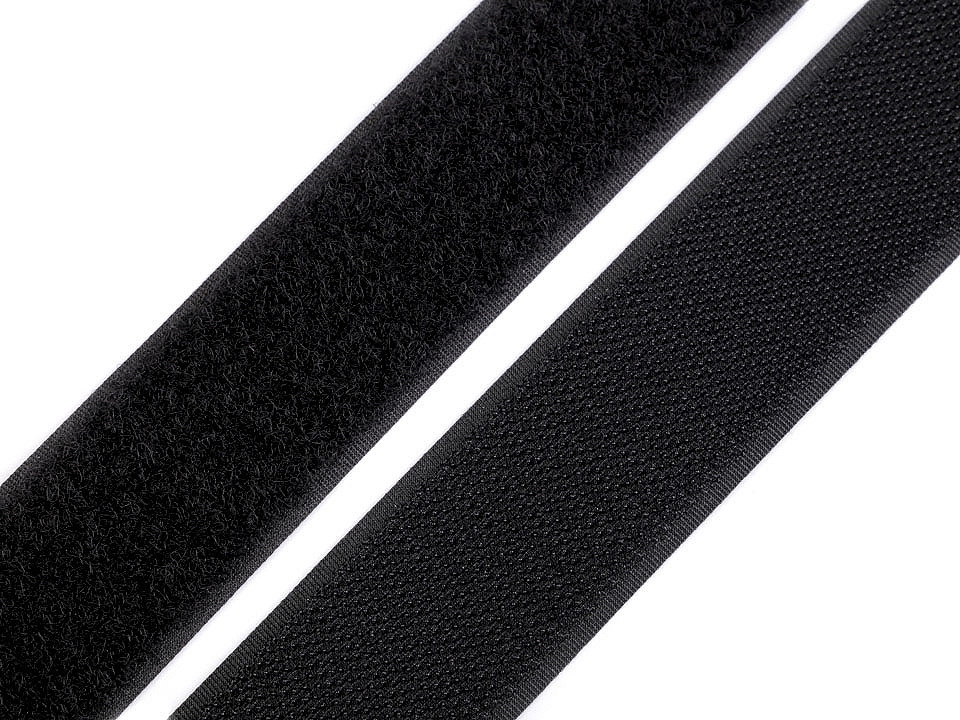 Suchý zip háček + plyš šíře 30 mm Varianta: 2 černá, Balení: 1 m