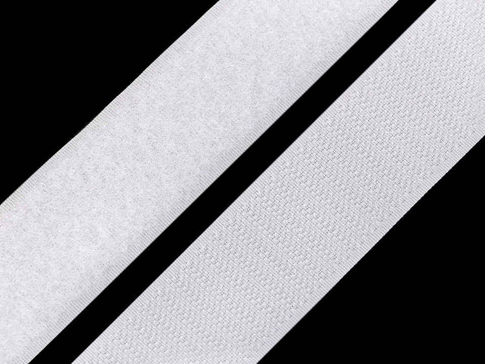 Suchý zip háček + plyš šíře 30 mm Varianta: 1 bílá, Balení: 1 m