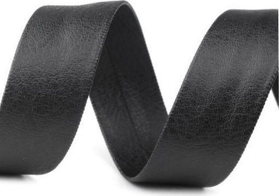 Šikmý proužek koženkový šíře 15 mm zažehlený nerozměřený Varianta: 3 černá, Balení: 1 m