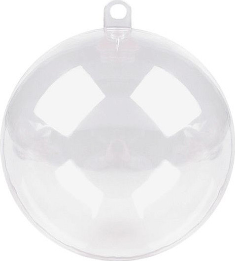 Plastová koule Ø6 cm dvoudílná Varianta: 1 transparent, Balení: 12 ks
