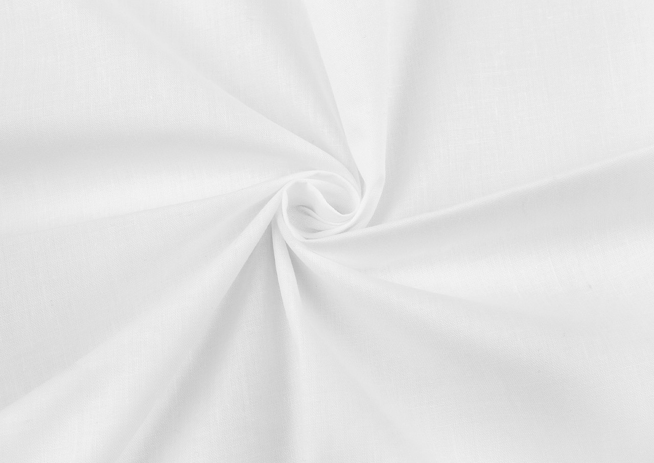 Bavlněná látka / plátno s příměsí polyesteru šíře 300 cm Varianta: bílá, Balení: 1 m