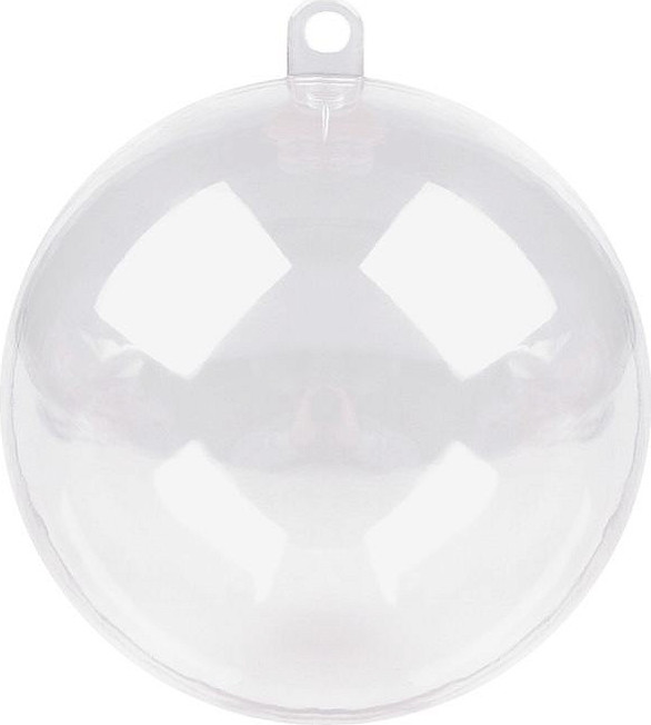 Plastová koule Ø8,5 cm dvoudílná Varianta: 1 transparent, Balení: 2 ks