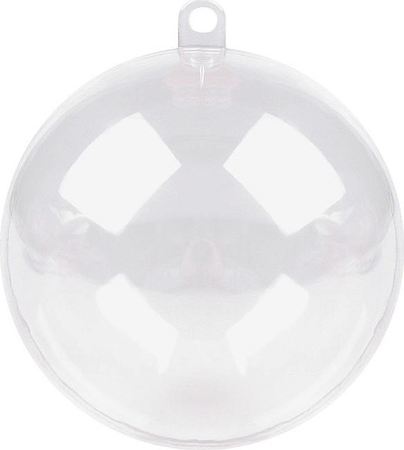 Plastová koule Ø8,5 cm dvoudílná Varianta: 1 transparent, Balení: 12 ks