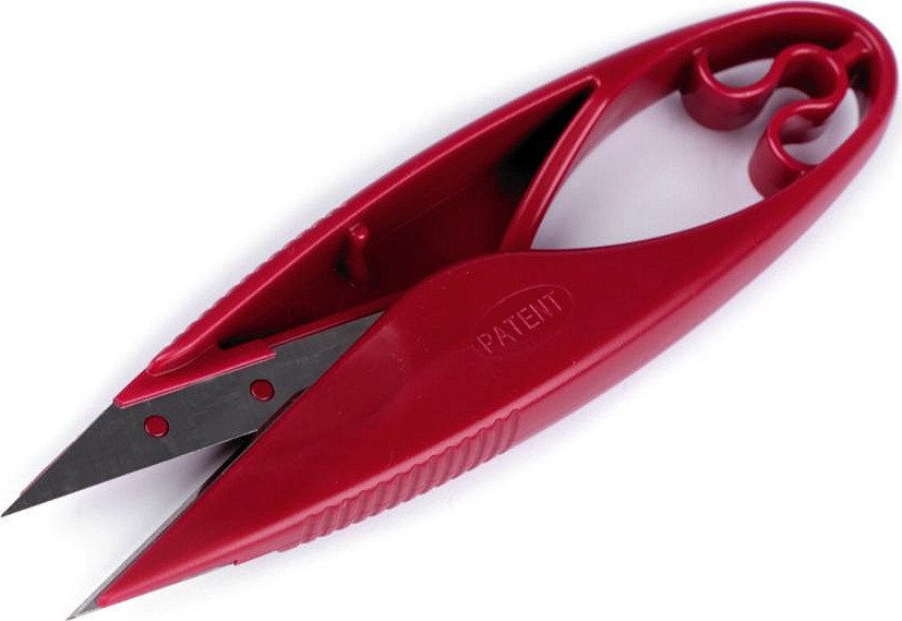 Nůžky PIN cvakačky velmi ostré s náhradním ostřím délka 11 cm Varianta: červená tmavá, Balení: 1 karta