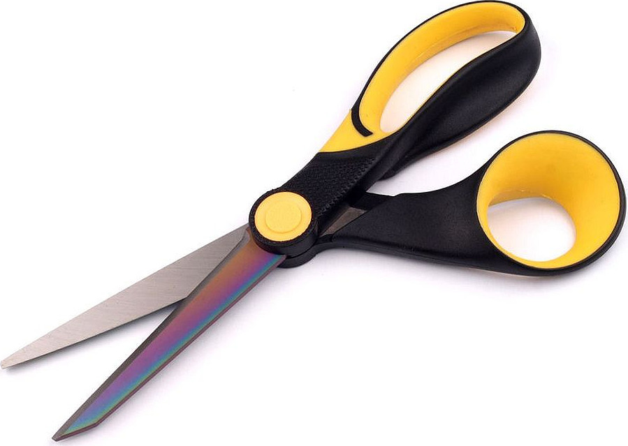 Nůžky délka 19,5 cm Varianta: žlutá světlá, Balení: 1 ks