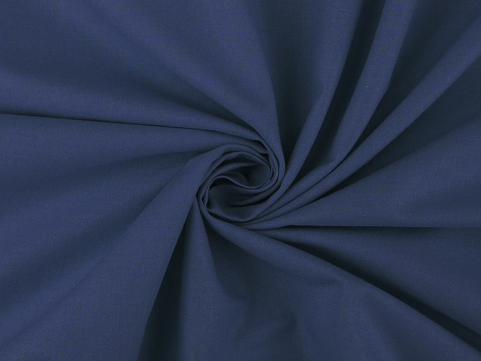 Bavlněná látka / plátno jednobarevná Varianta: 4 (32) modrá pařížská, Balení: 1 m