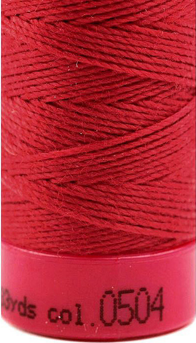 Polyesterové nitě Aspo 30 / riflové návin 30 m Varianta: 504 True Red, Balení: 5 ks