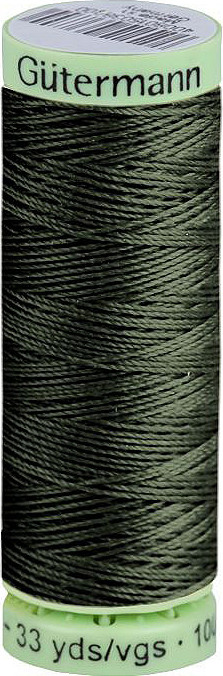 Polyesterové nitě Gütermann Jeans návin 30 m Varianta: 304 zelenočerná tm, Balení: 1 ks
