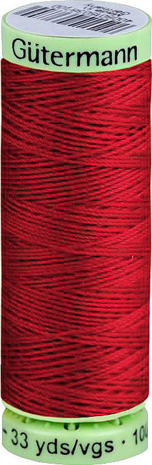Polyesterové nitě Gütermann Jeans návin 30 m Varianta: 046 červená jahoda, Balení: 1 ks