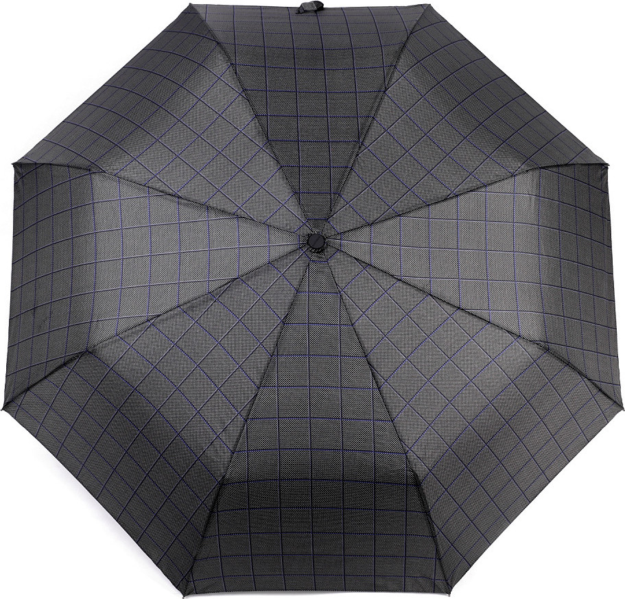 Pánský skládací deštník Varianta: 12 černá modrá, Balení: 1 ks