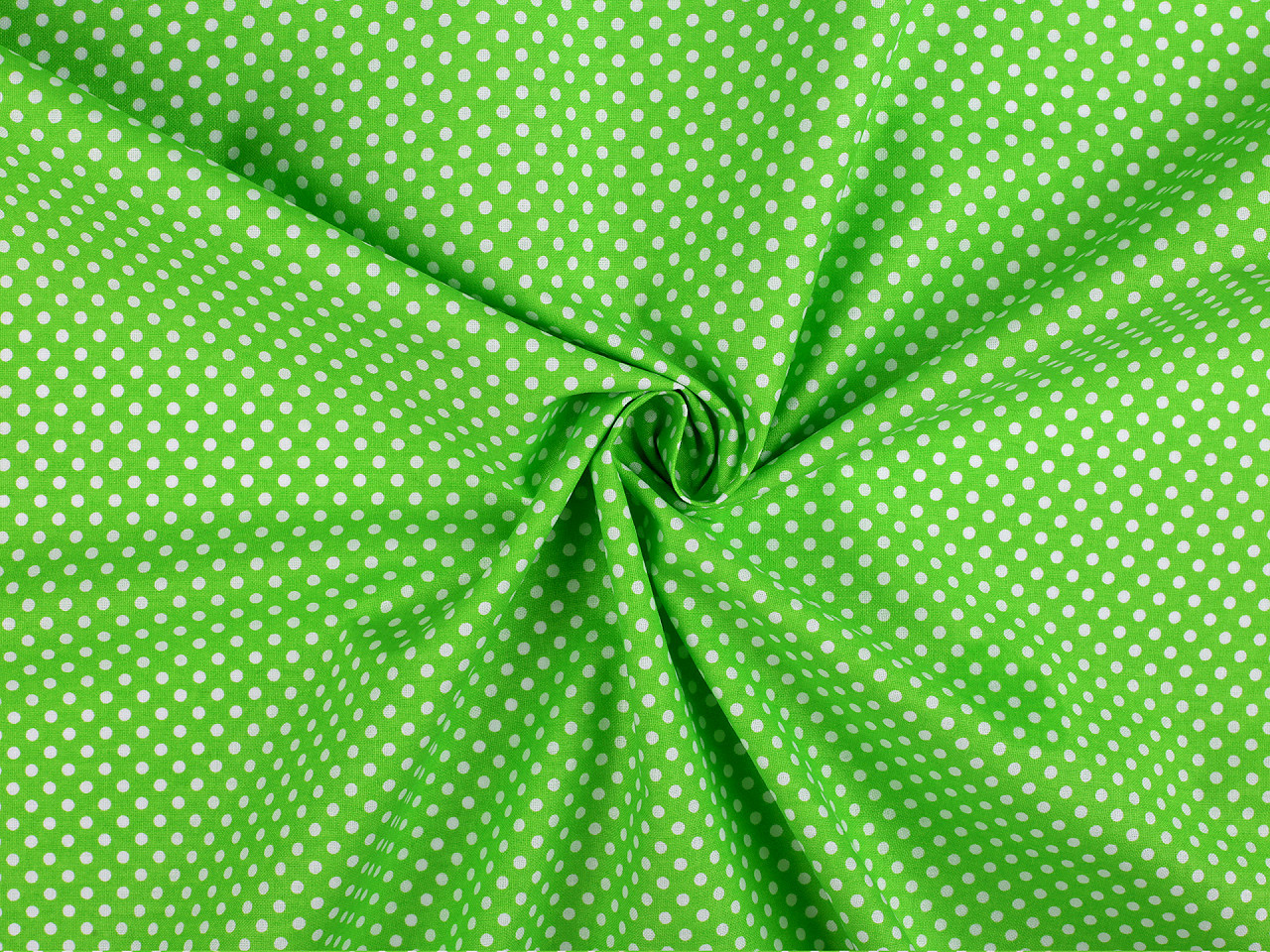 Bavlněná látka / plátno puntíky Varianta: 7 (346) zelená pastelová sv., Balení: 1 m