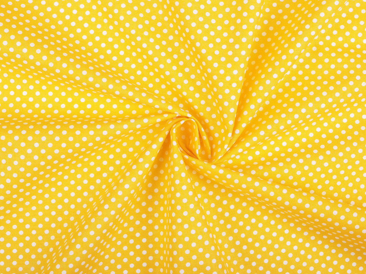 Bavlněná látka / plátno puntíky Varianta: 10 (345) žlutá, Balení: 1 m