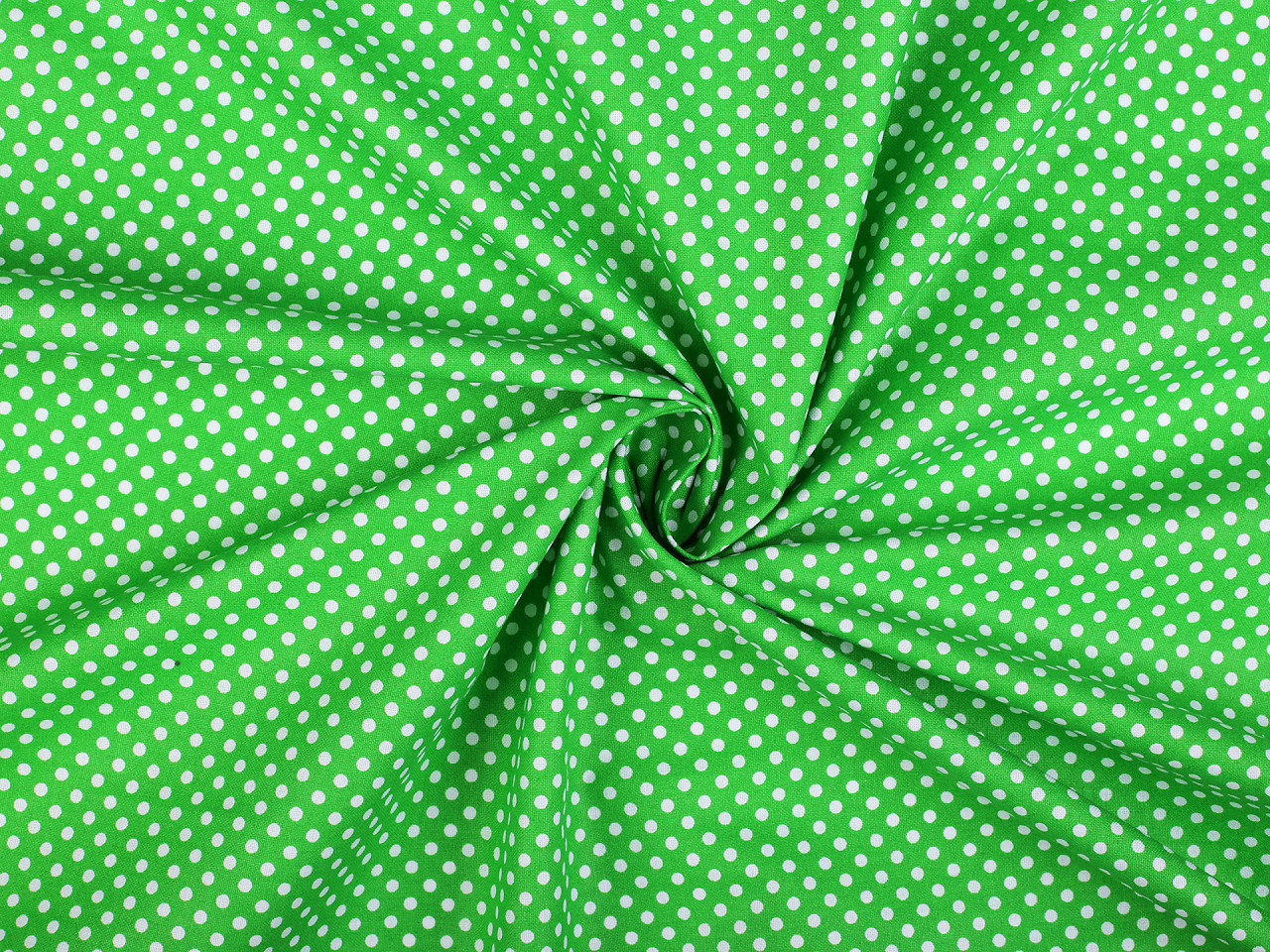 Bavlněná látka / plátno puntíky Varianta: 11 (347) zelená trávová, Balení: 1 m