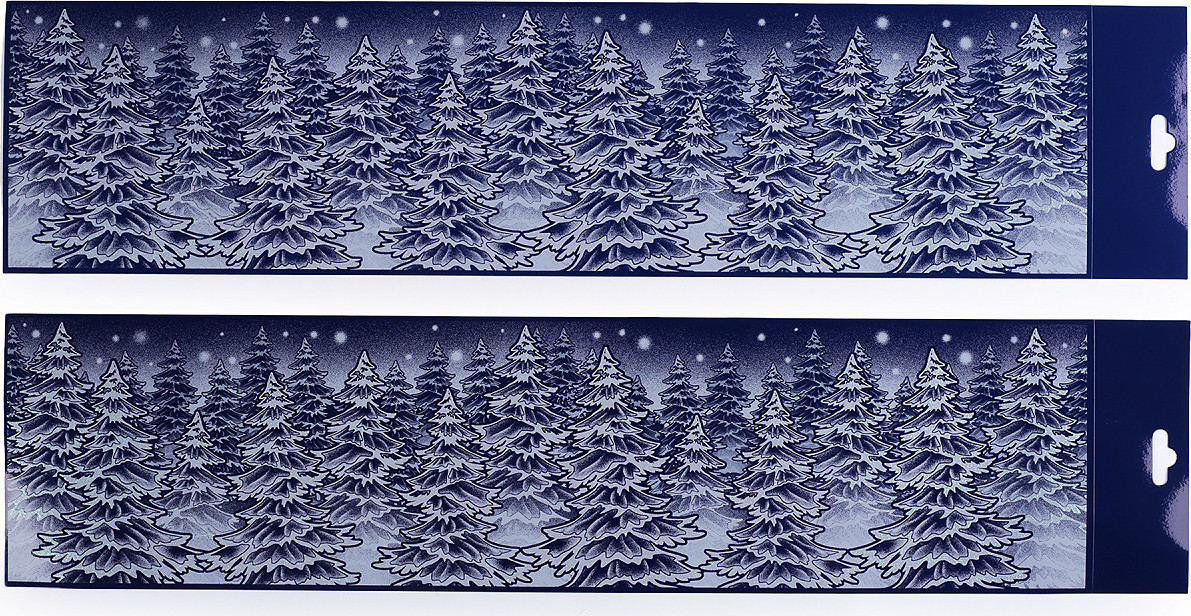Vánoční samolepky s glitry Varianta: 3 bílá les, Balení: 2 ks