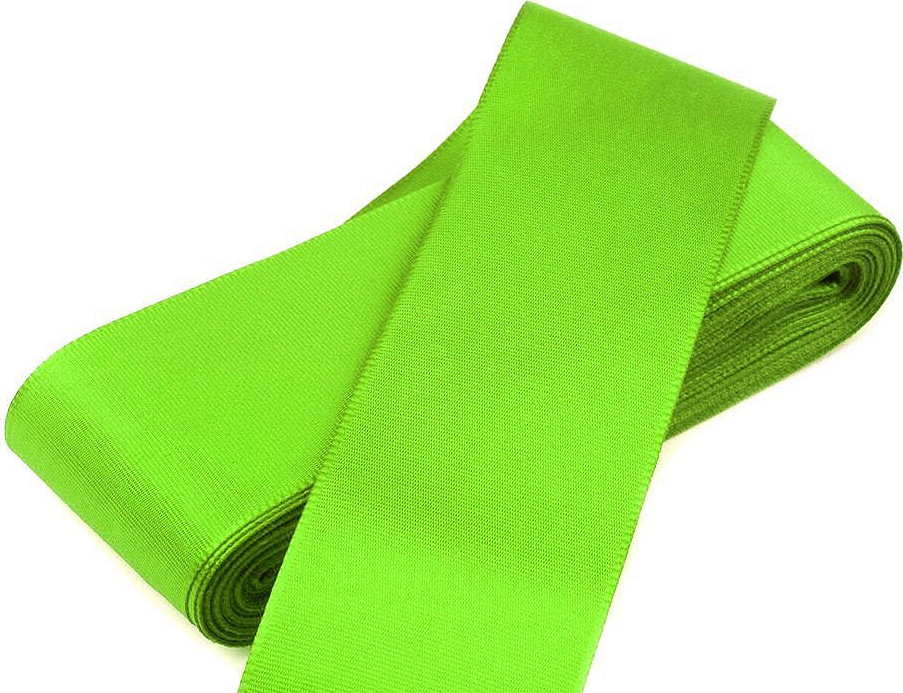 Stuha taftová šíře 40 mm Varianta: 307 zelená limetková, Balení: 10 m