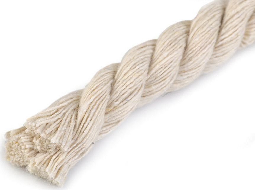 Bavlněná šňůra kroucená Ø12 mm macrame Varianta: 3 šedá tmavá, Balení: 10 m