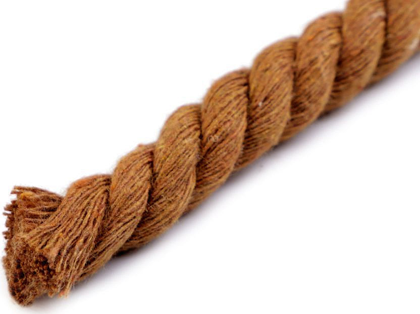 Bavlněná šňůra kroucená Ø12 mm macrame Varianta: 4 černá, Balení: 10 m