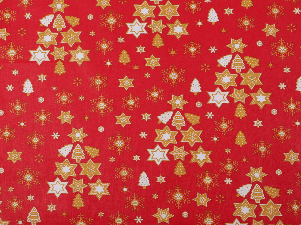 Vánoční bavlněná látka / plátno hvězdy Varianta: 1 (CH1) červená, Balení: 1 m