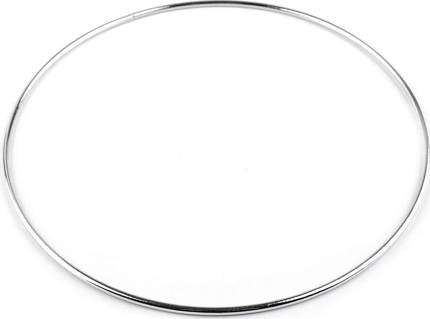 Kovový kruh na lapač snů / k dekorování Ø20 cm Varianta: 1 (20 cm) nikl, Balení: 1 ks