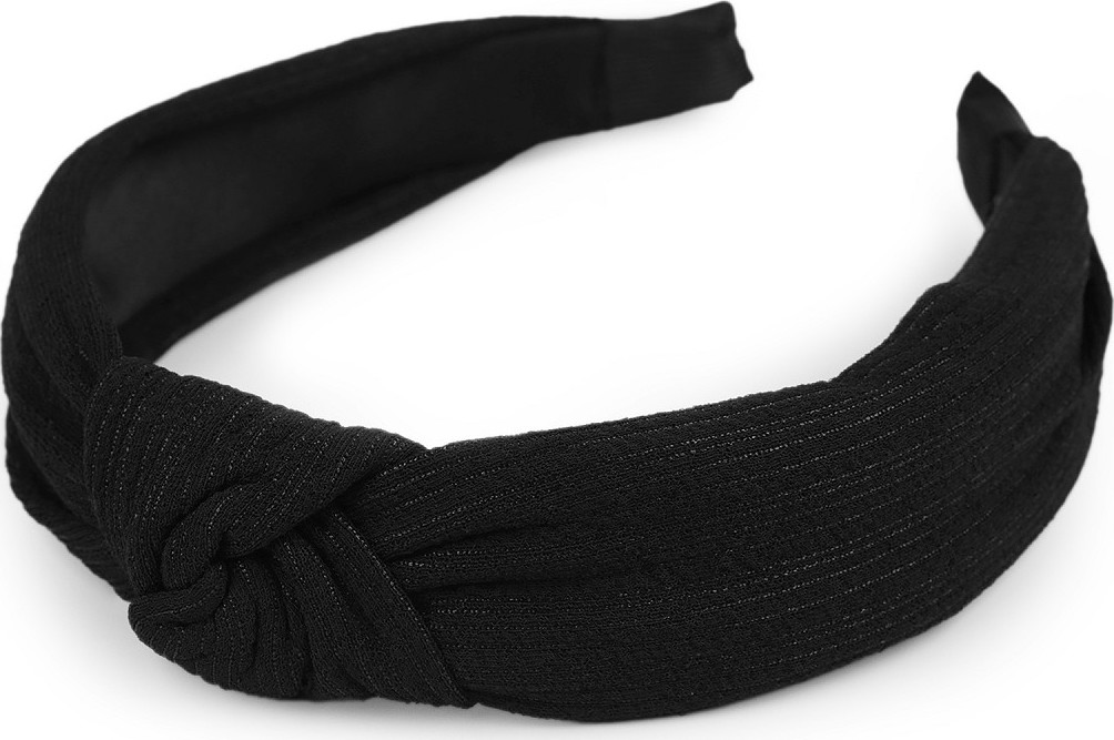 Čelenka do vlasů s uzlem textilní Varianta: 4 černá, Balení: 1 ks