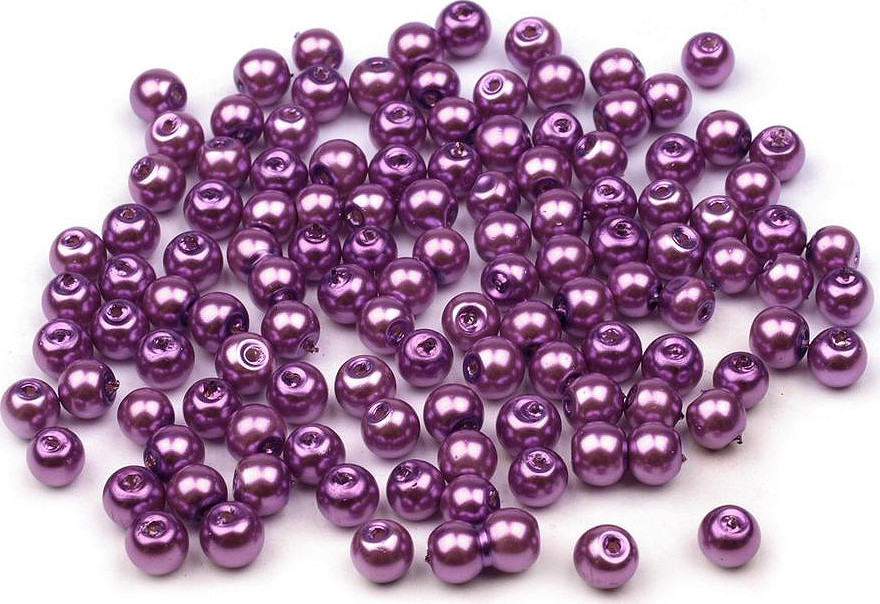 Skleněné voskové perly Ø4 mm Varianta: 43B pudrová, Balení: 50 g