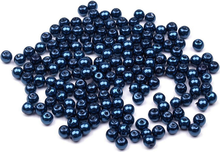 Skleněné voskové perly Ø4 mm Varianta: 72B modrá pařížská, Balení: 50 g