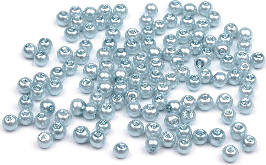 Skleněné voskové perly Ø4 mm Varianta: 09B modrá holubí, Balení: 50 g
