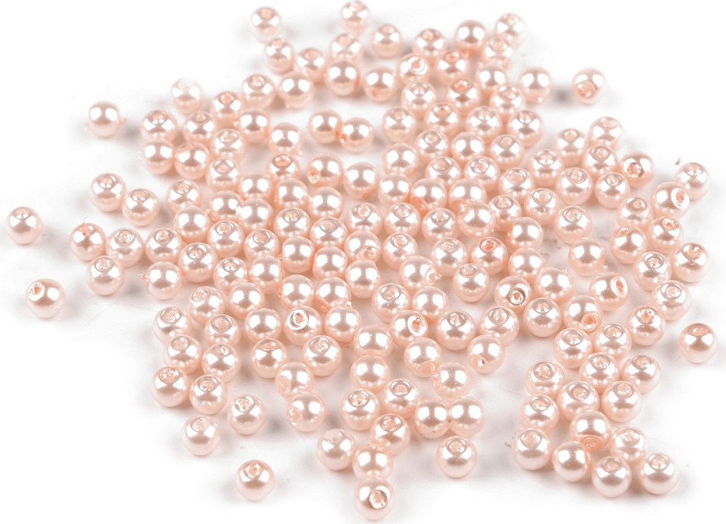 Skleněné voskové perly Ø4 mm Varianta: 03B růžová nejsv., Balení: 50 g