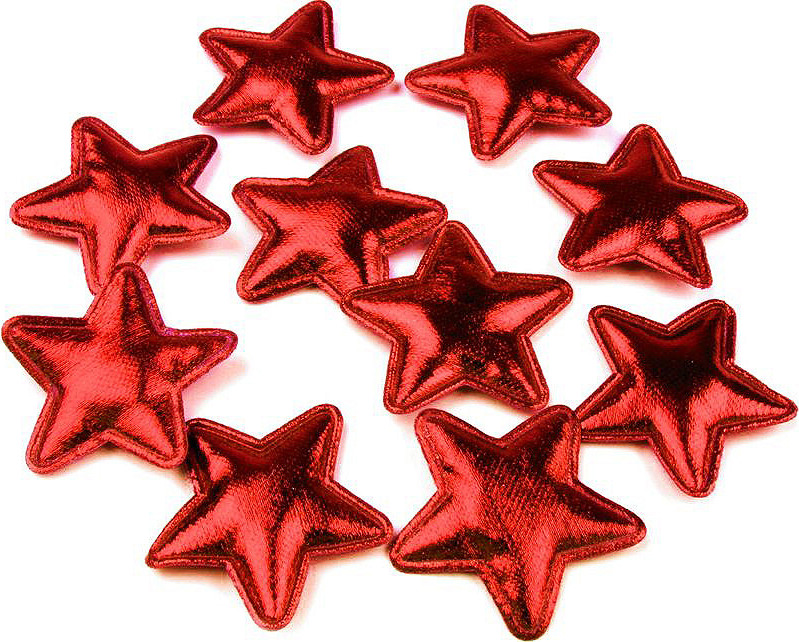 Hvězda Ø30 mm Varianta: 7 červená, Balení: 10 ks
