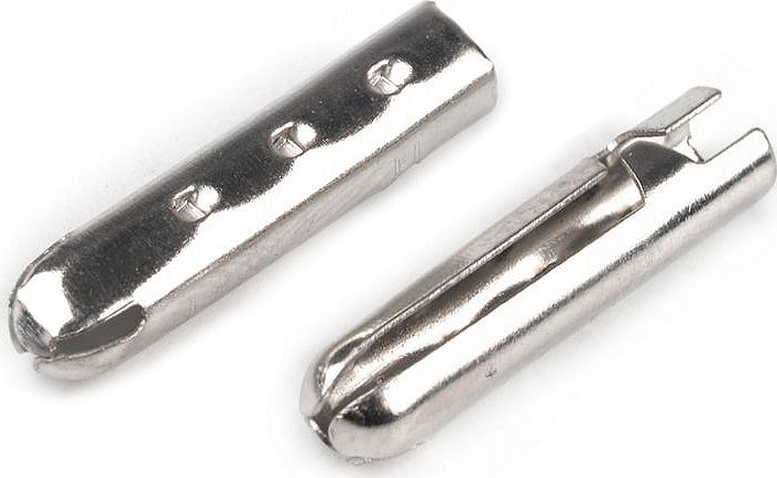 Kovová koncovka na šňůru 4x18 mm hladká Varianta: 1 nikl, Balení: 5 ks